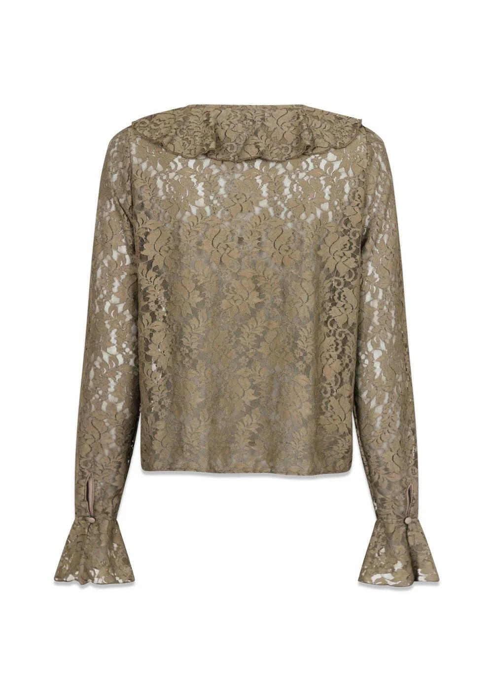 Anika Lace Blouse - Taupe