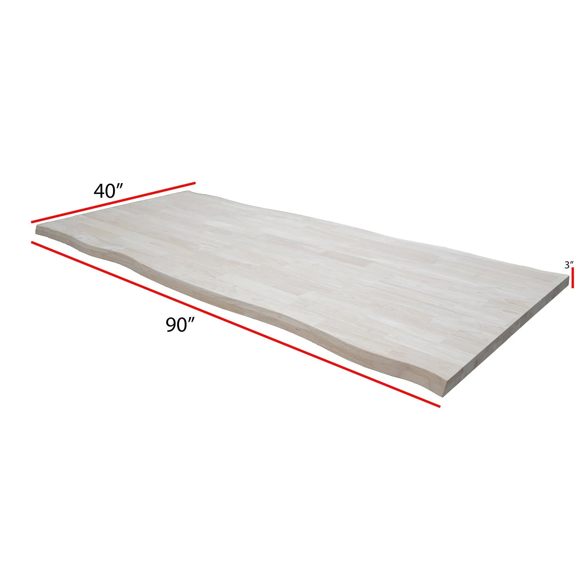 bingltd - 90" L x 40" W Alexa Live Table Top Only NO BASE (TT40904-RW-UNF)