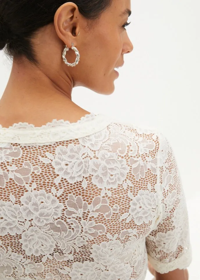 Bpc Selection Lace Dirndl Blouse, White