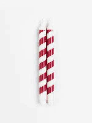 Candy cane candles (pack of 2)