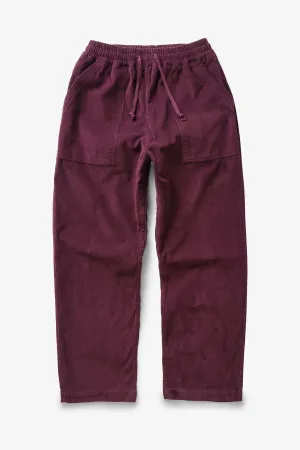 Corduroy Chef Pants in Plum