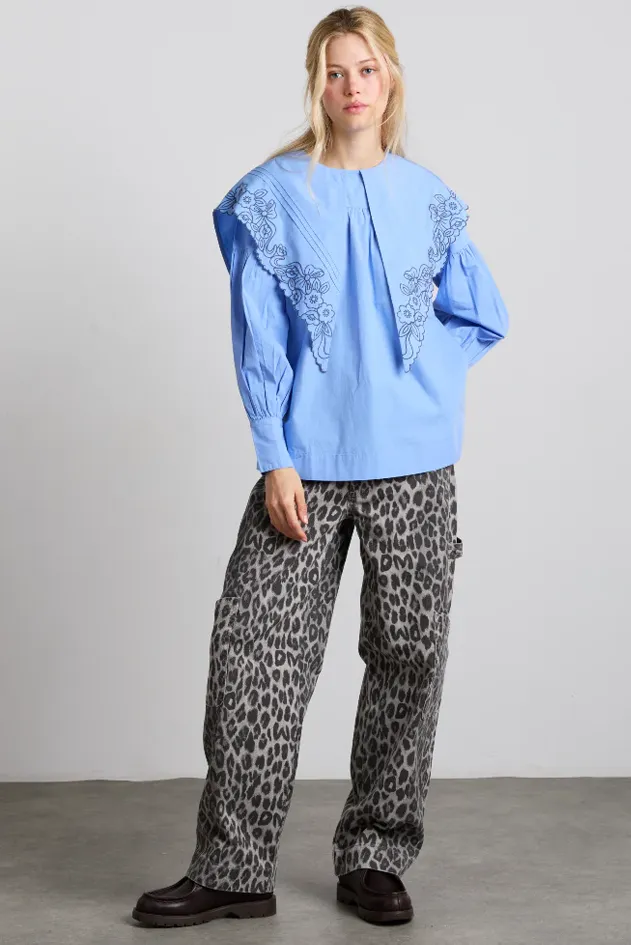 Damson Drew Charcoal Leopard Cargos