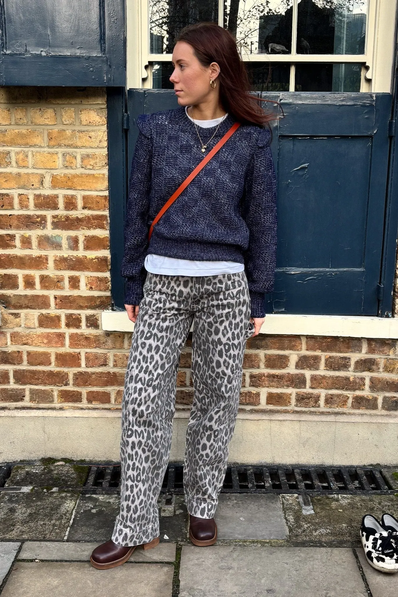 Damson Drew Charcoal Leopard Cargos