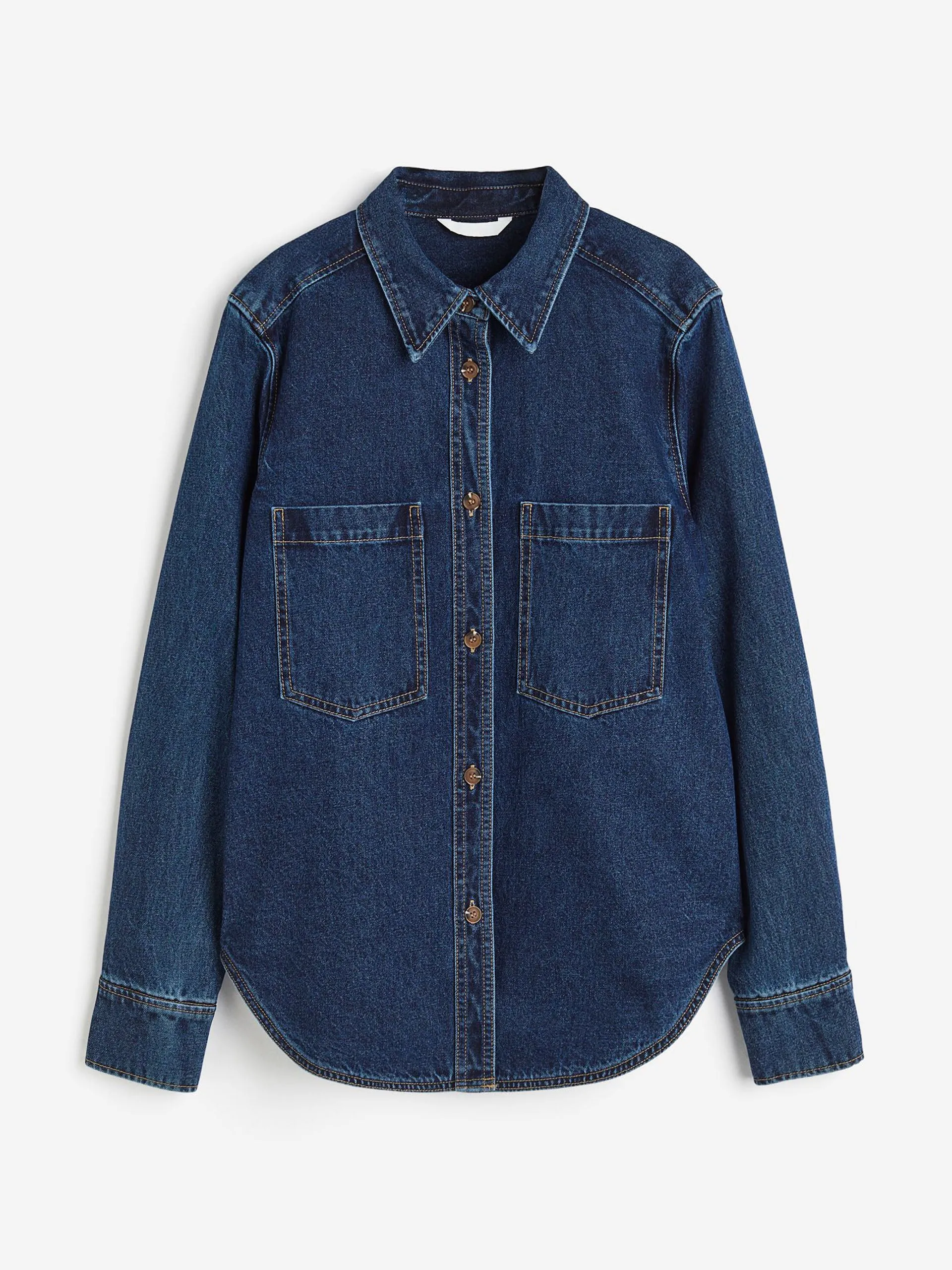 Dark blue denim shirt