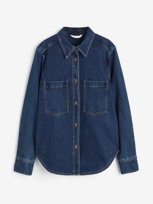 Dark blue denim shirt
