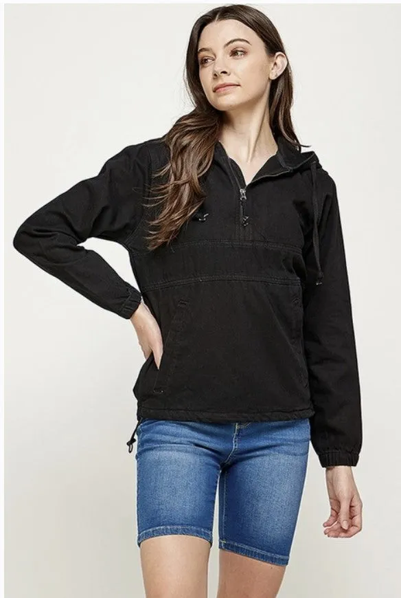 Denim Hoodie - Black Wash - #7988-7992