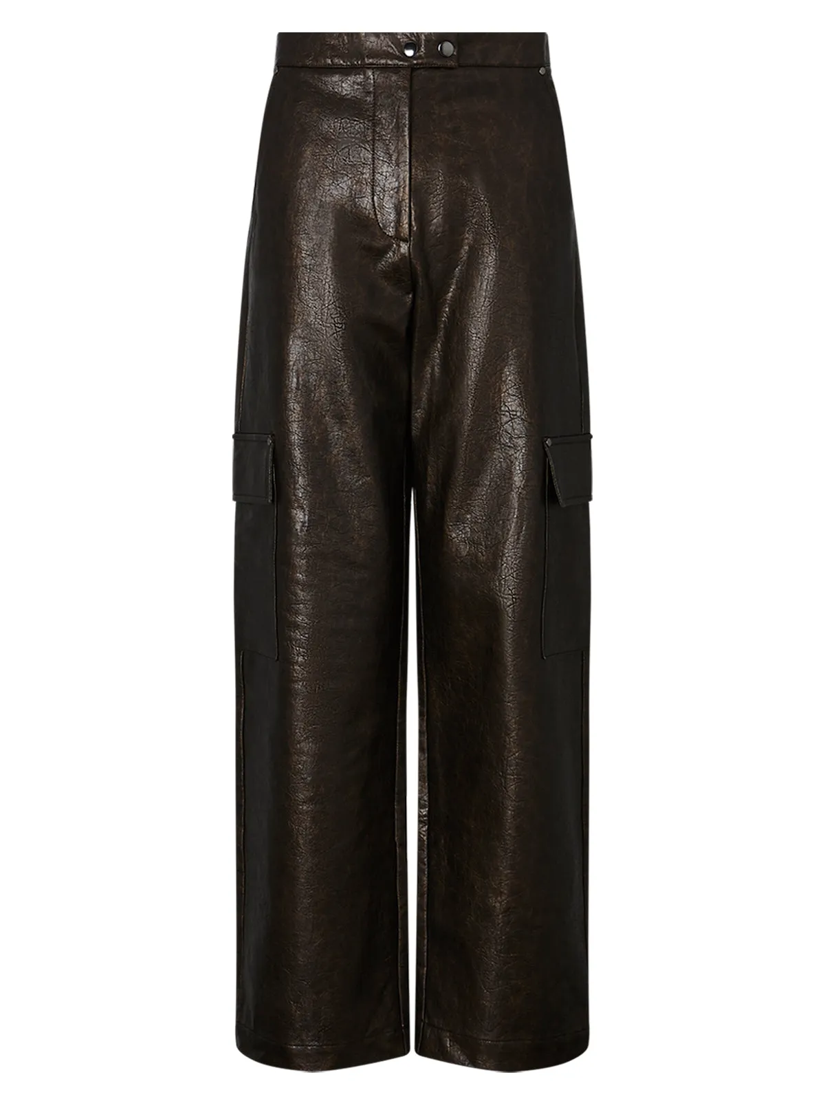 Denise Black Vinyl Cargo Trousers