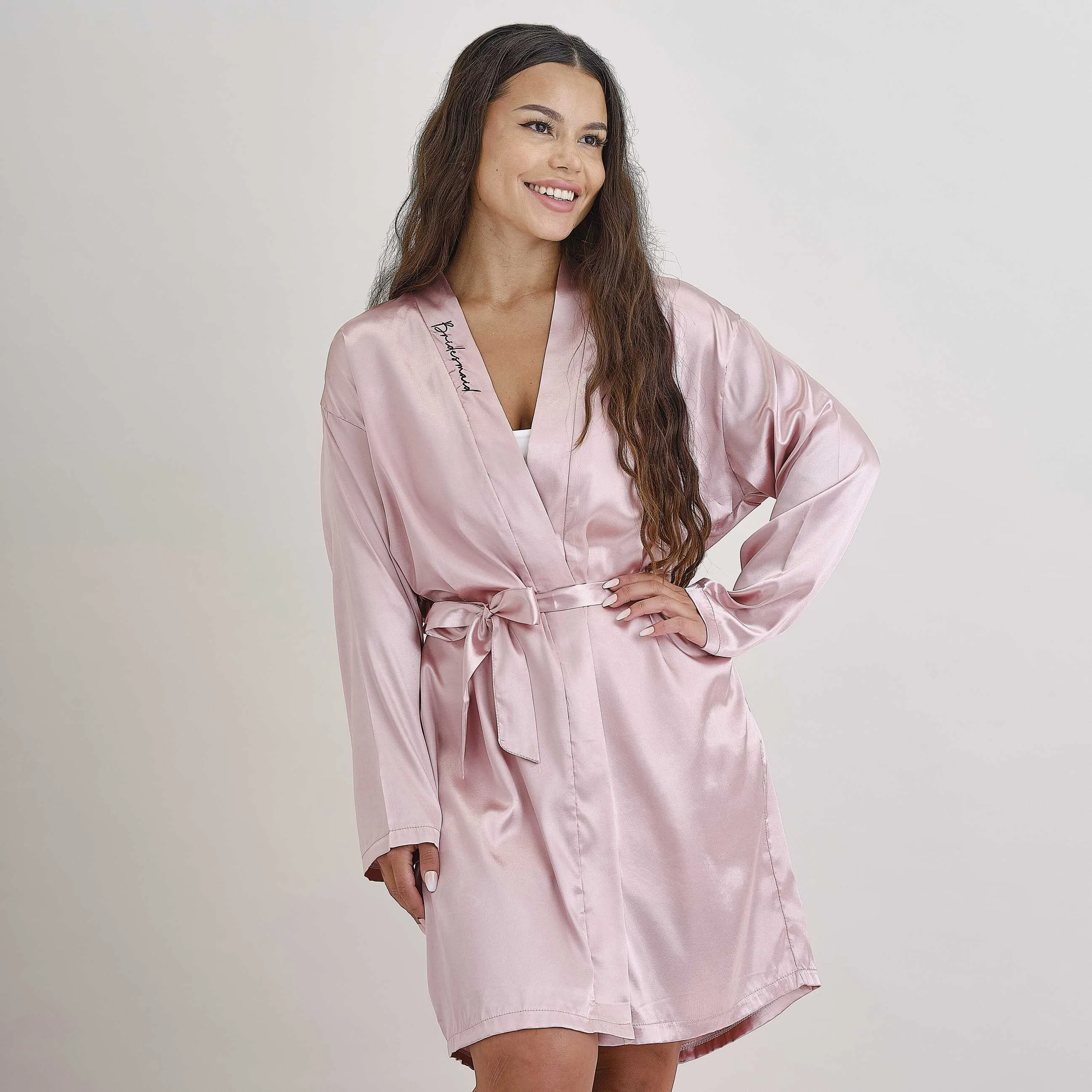 Dusky Pink Bridesmaid Dressing Gown Robe