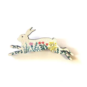 Floral Bunny Pin