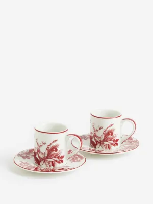Gift-boxed espresso cups & saucers (2-pack)