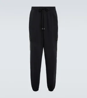 Gucci Cotton Jersey Cargo Sweatpants, Black