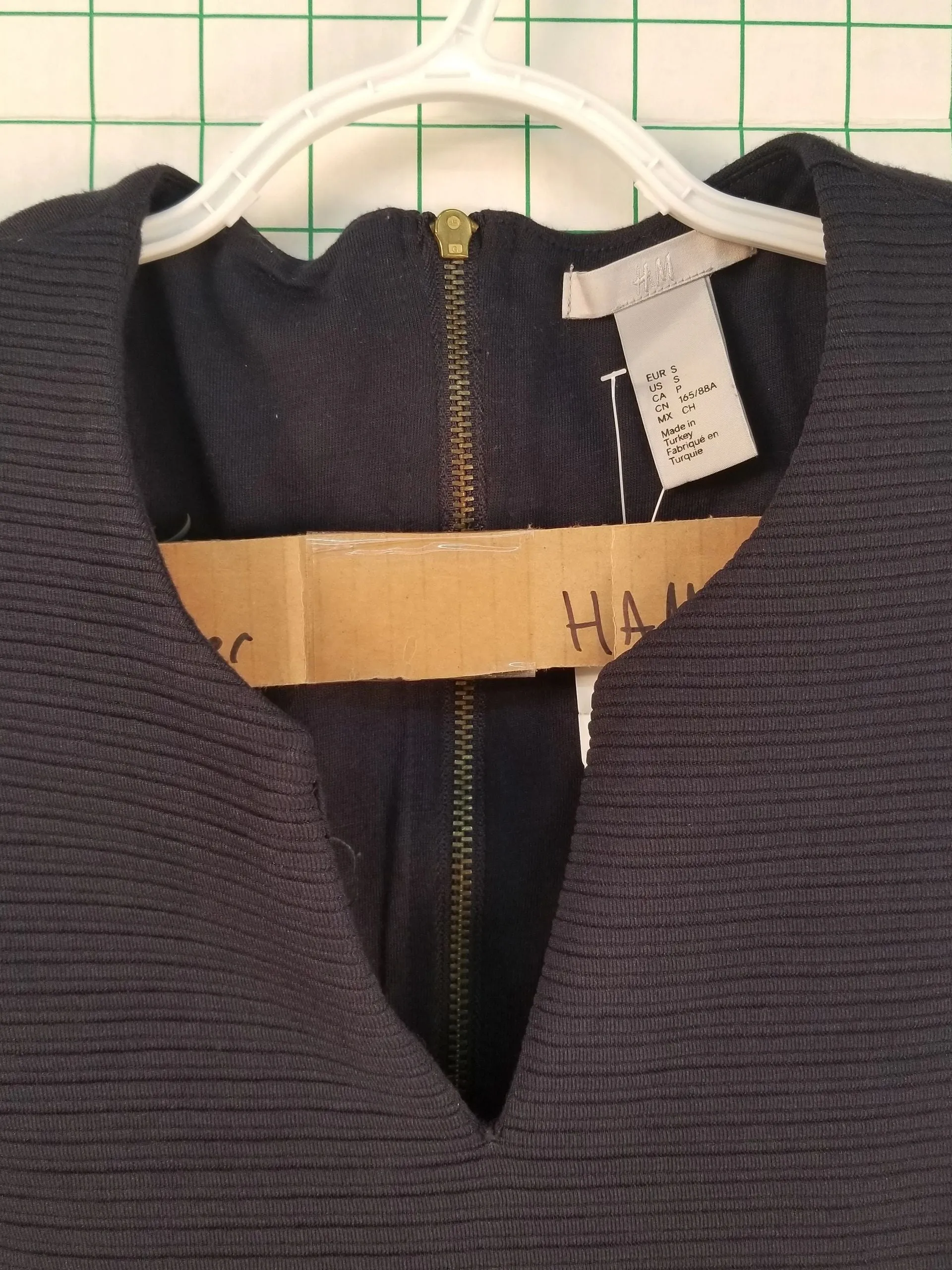 H&M Blue Woven Stripe Dress Small