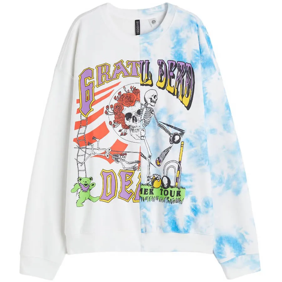 H&M Grateful Dead sweatshirt, white