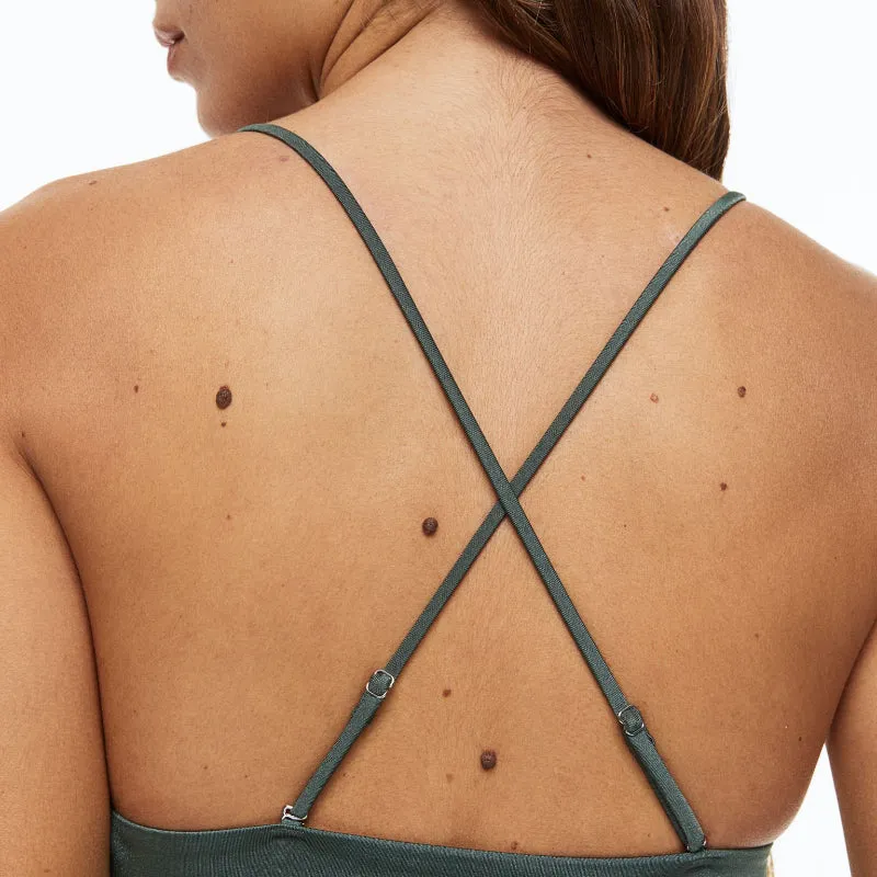 H&M Padded Bikini Top, khaki