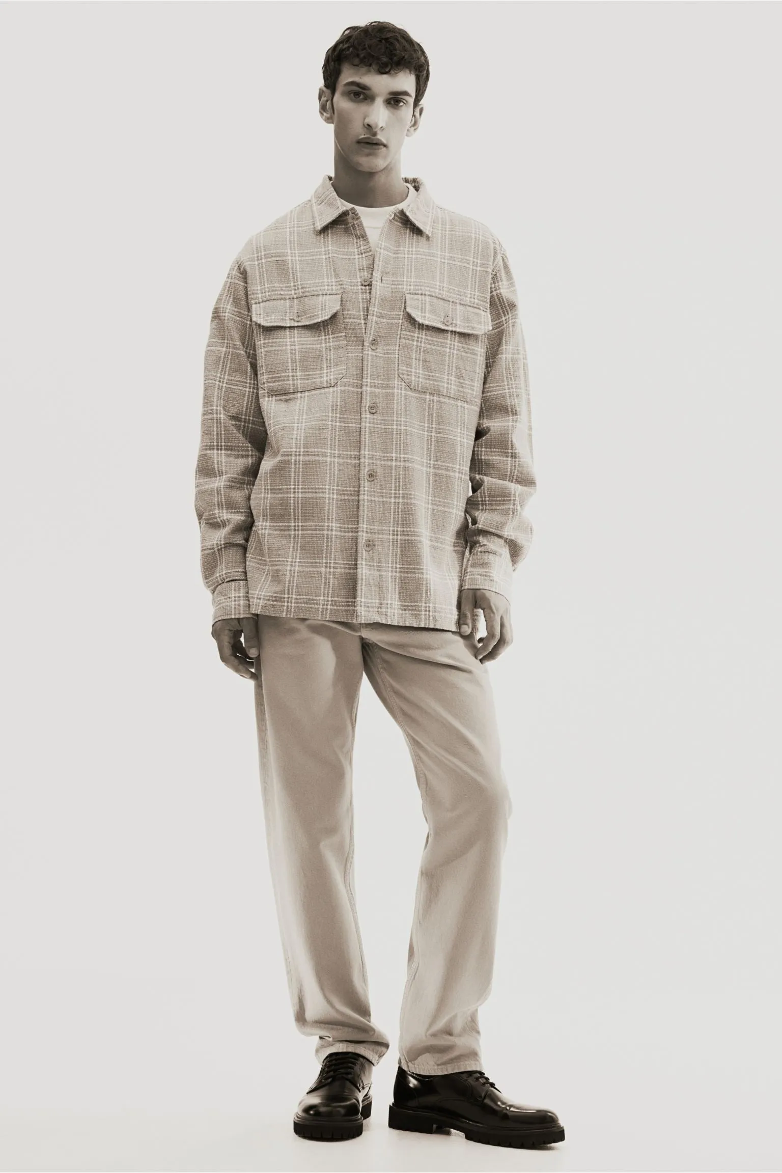 H&M Regular Fit Shirt, beige