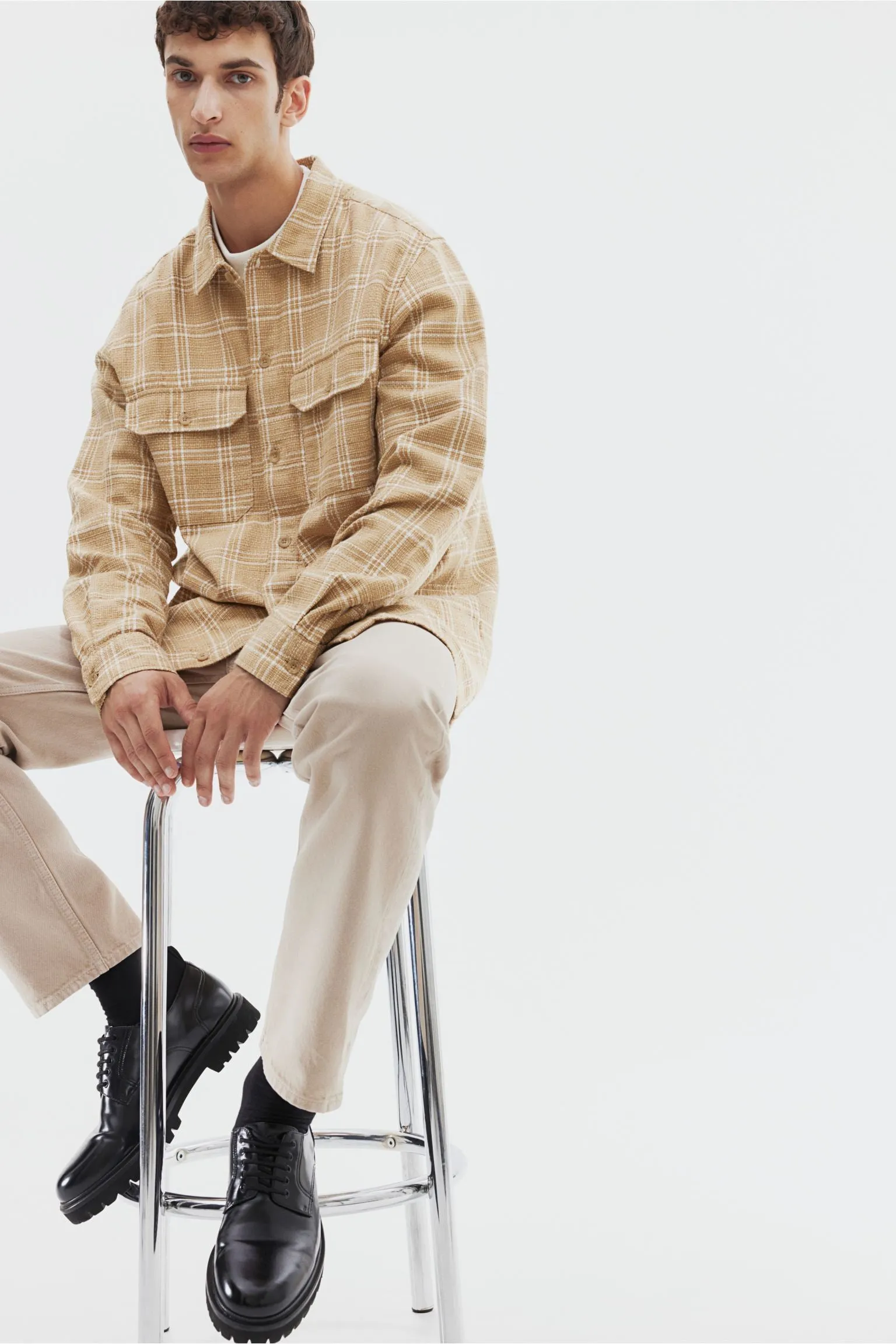 H&M Regular Fit Shirt, beige
