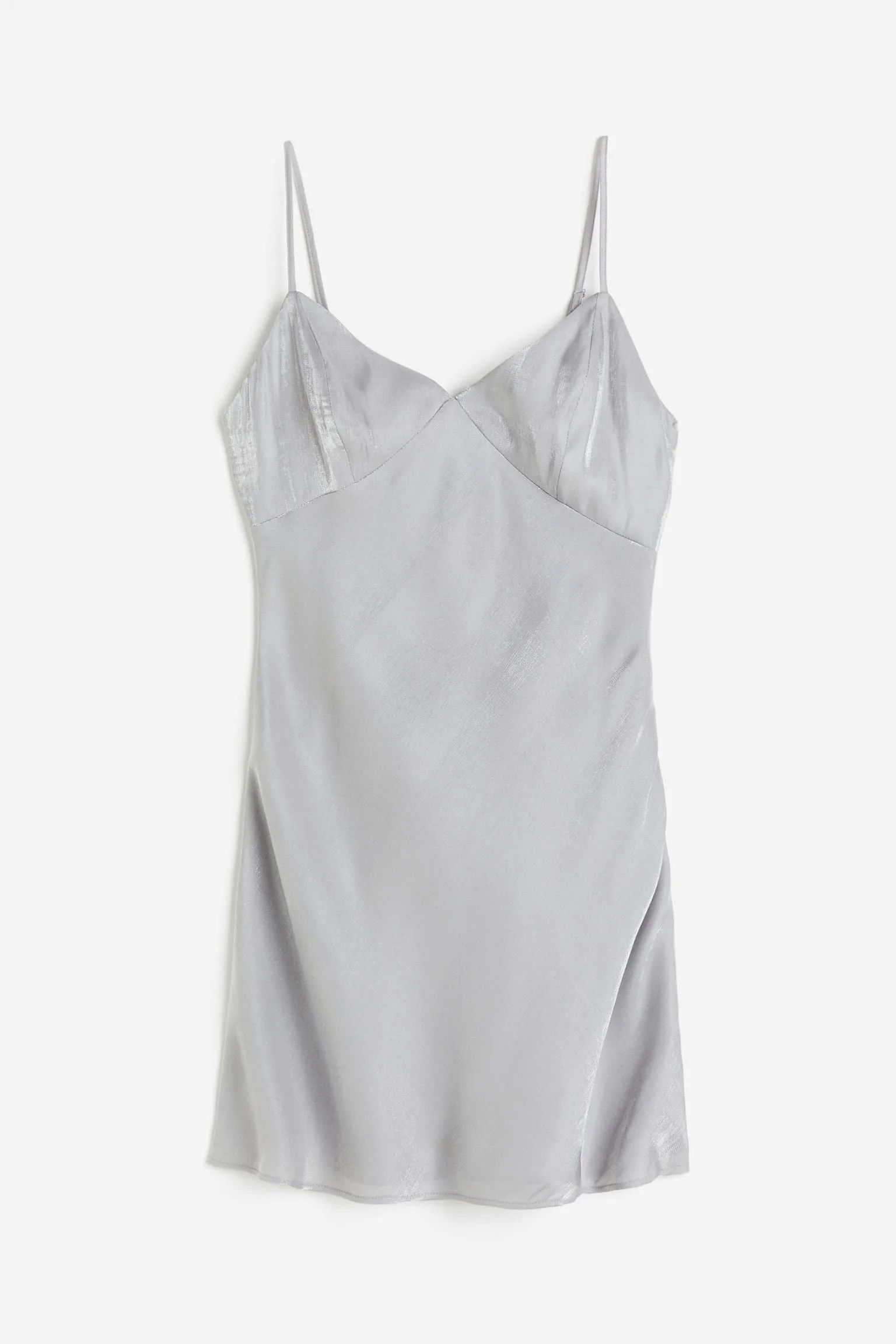 H&M Satin Slip dress, light gray