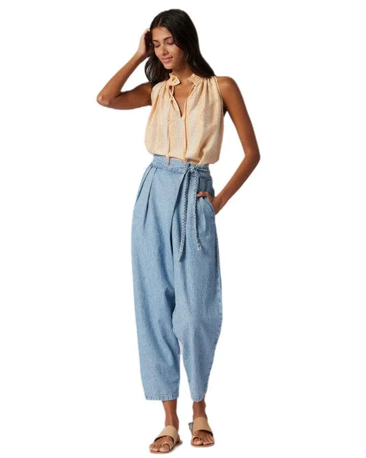 Leonie Tie Neck Sleeveless Top