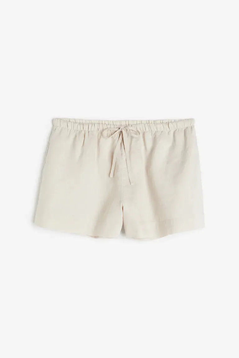 Linen shorts H&M, light beige