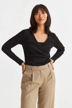 MAMA Breastfeeding top H&M, black