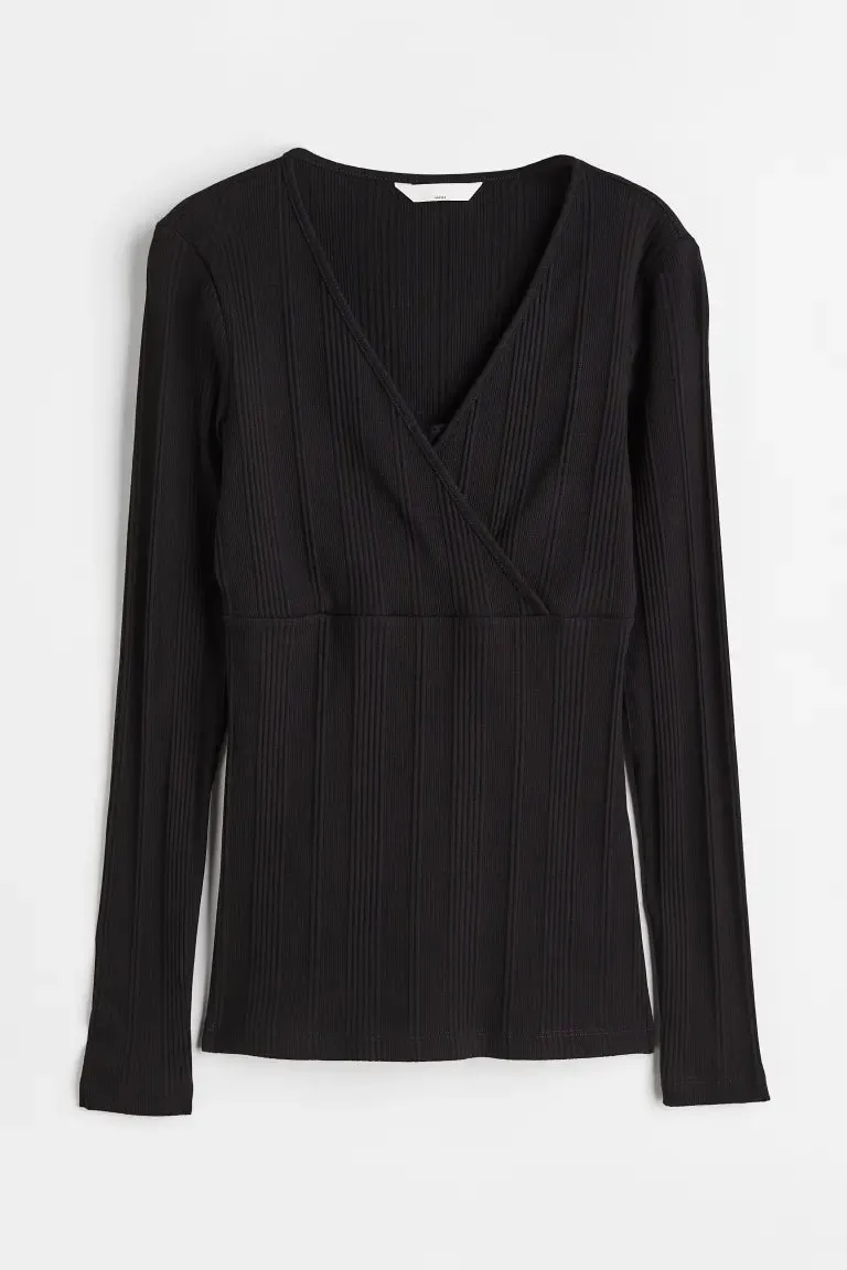 MAMA Breastfeeding top H&M, black