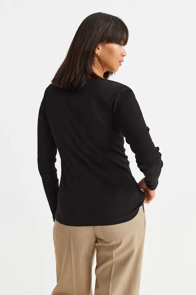 MAMA Breastfeeding top H&M, black