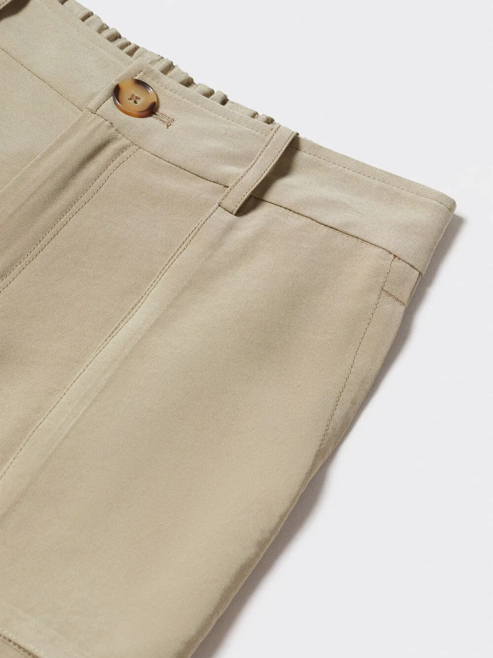 Mango BROWNIE Regular Cargo Pants, Stone
