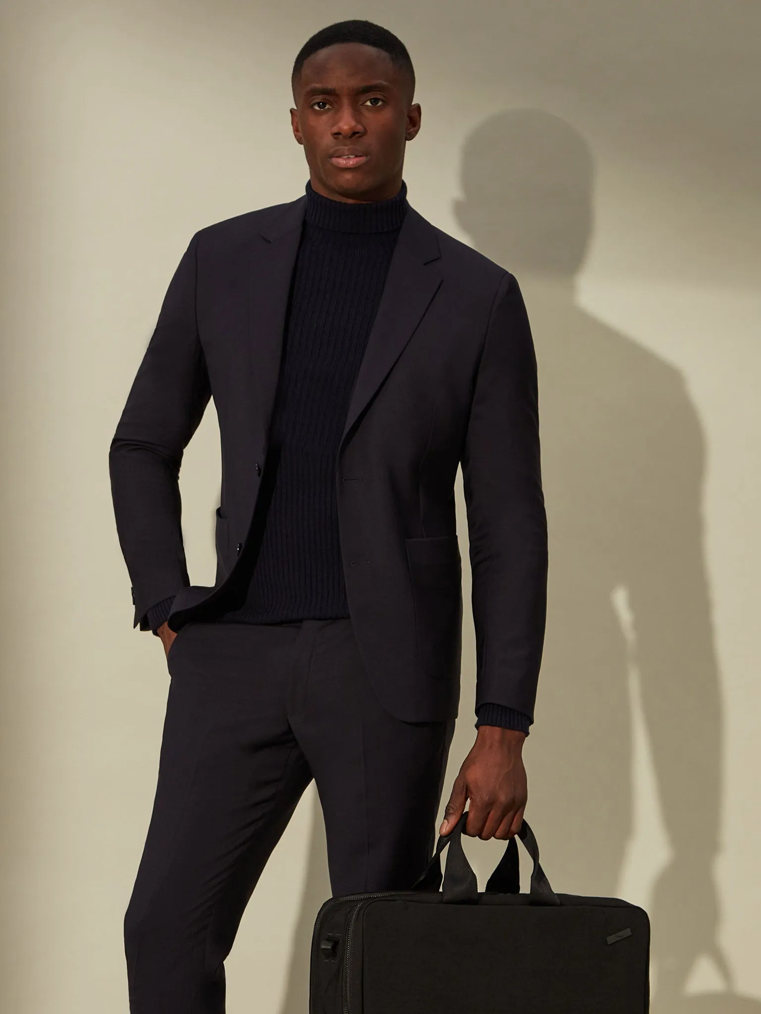 Merino Roll Neck - Nordic Blue