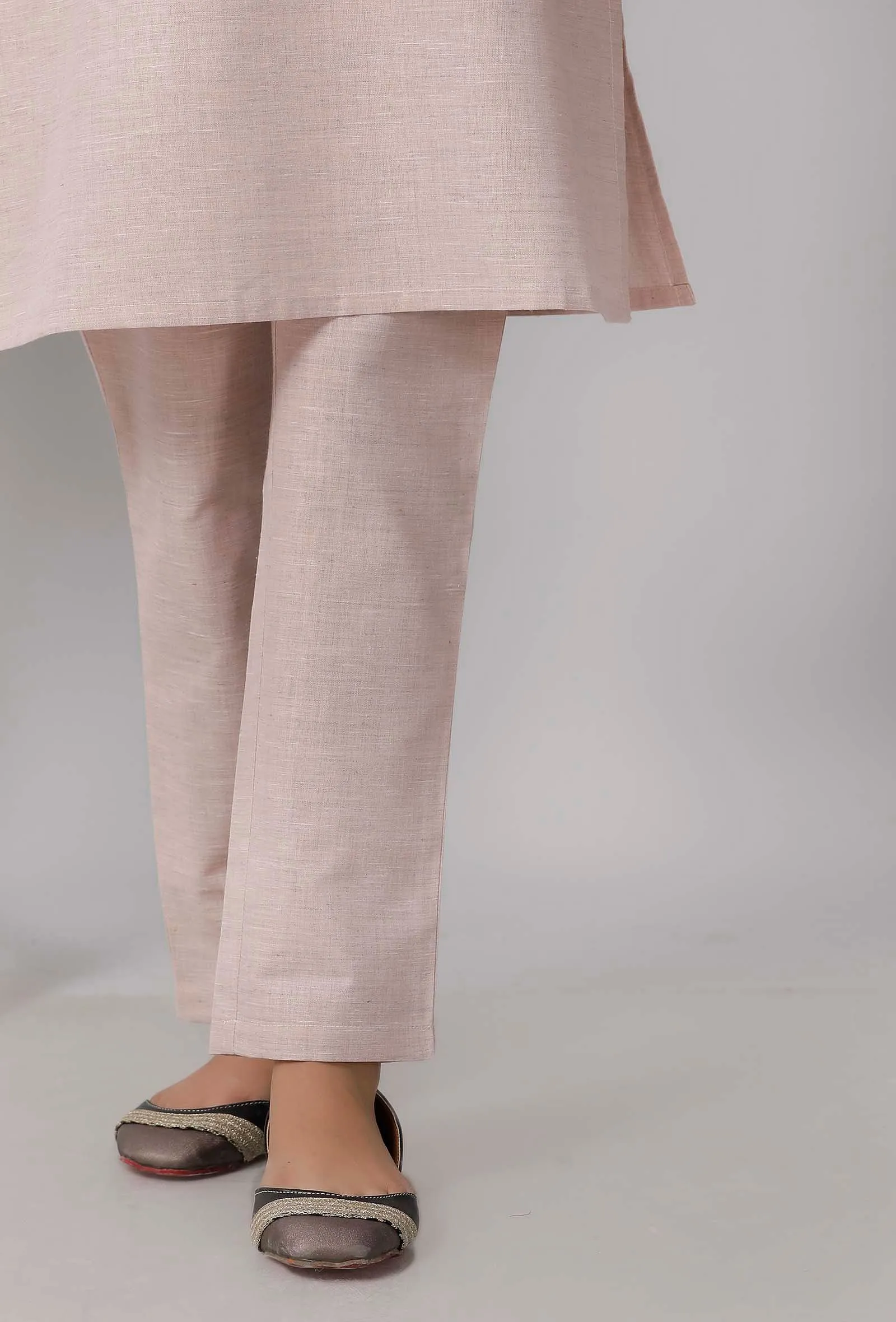 Pastel Purple Cotton Short Khadi Kurta