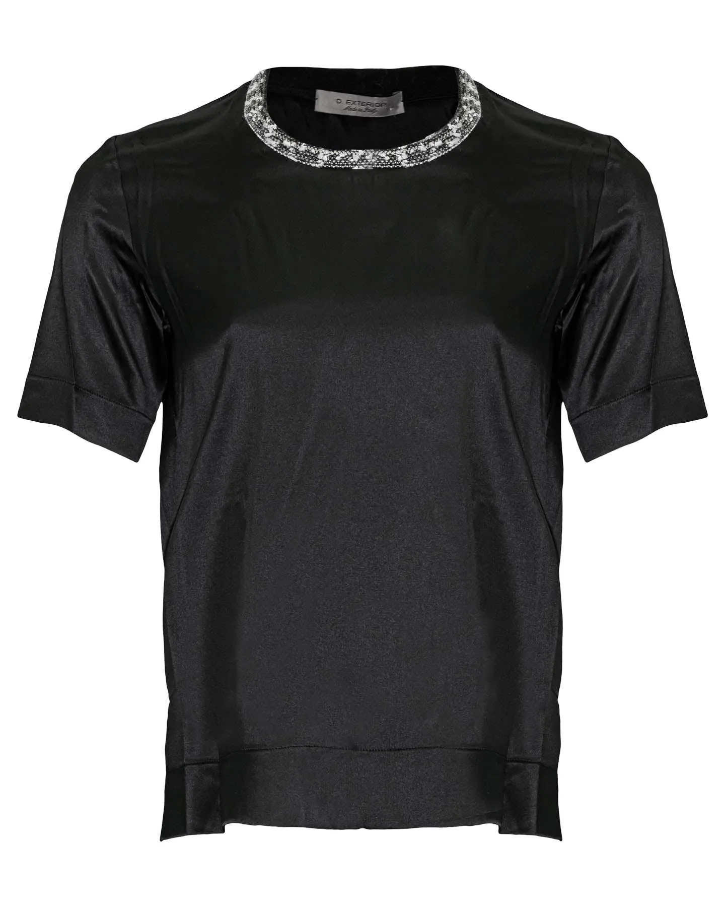 Silk Black Top Tweed Trim