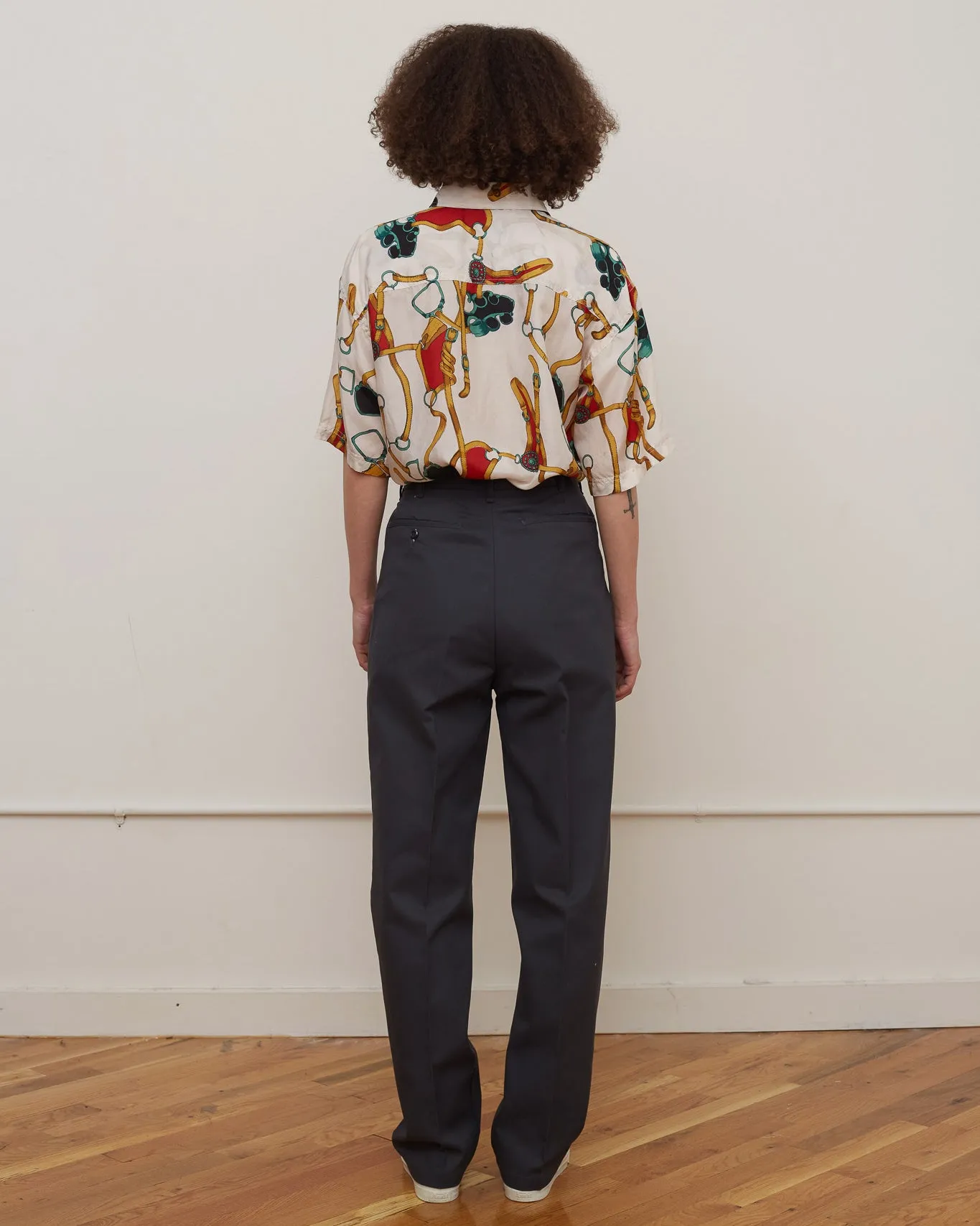 Silk Shirts Short Sleeve Patterned / M