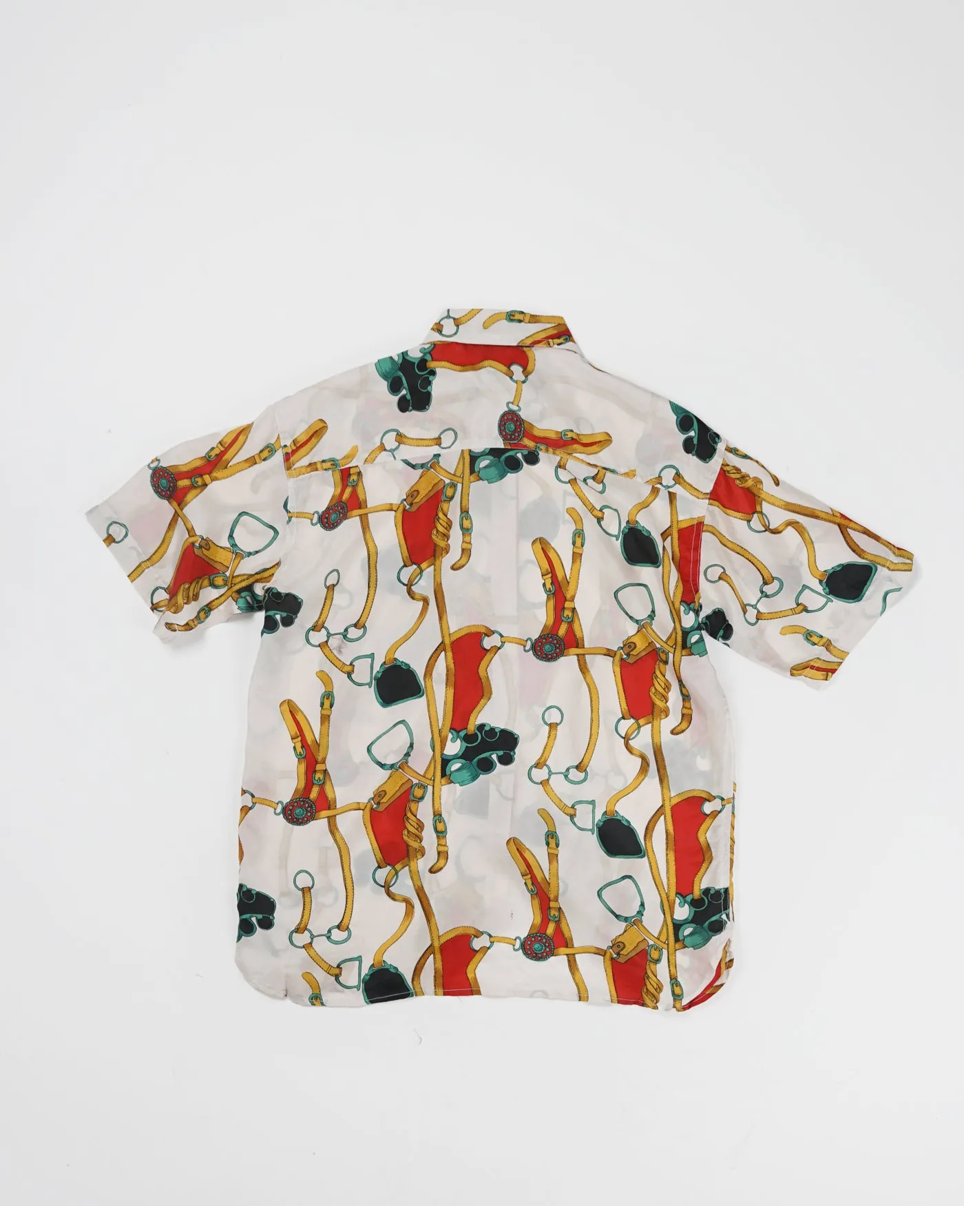 Silk Shirts Short Sleeve Patterned / M