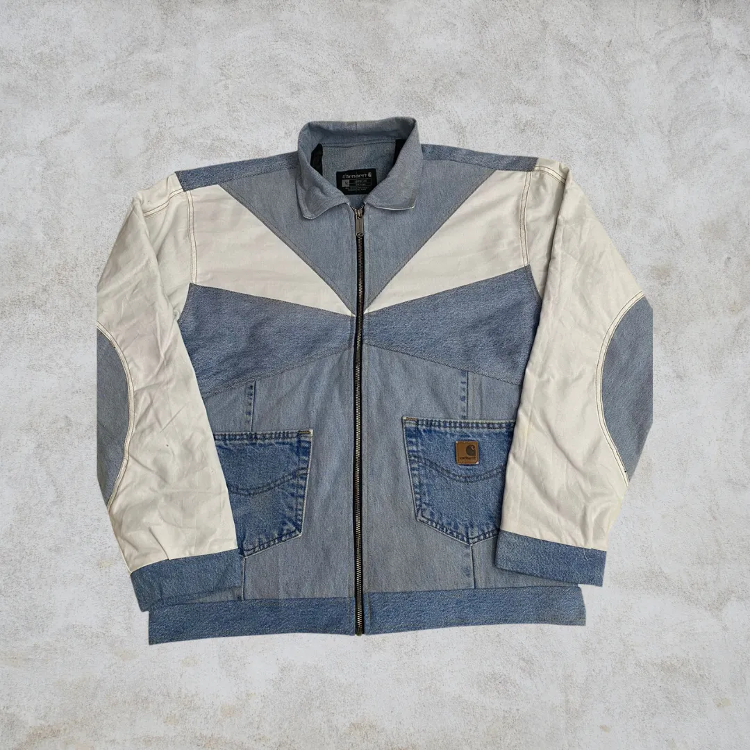 Upcycled Carhartt Denim Utility Jacket - Style 4