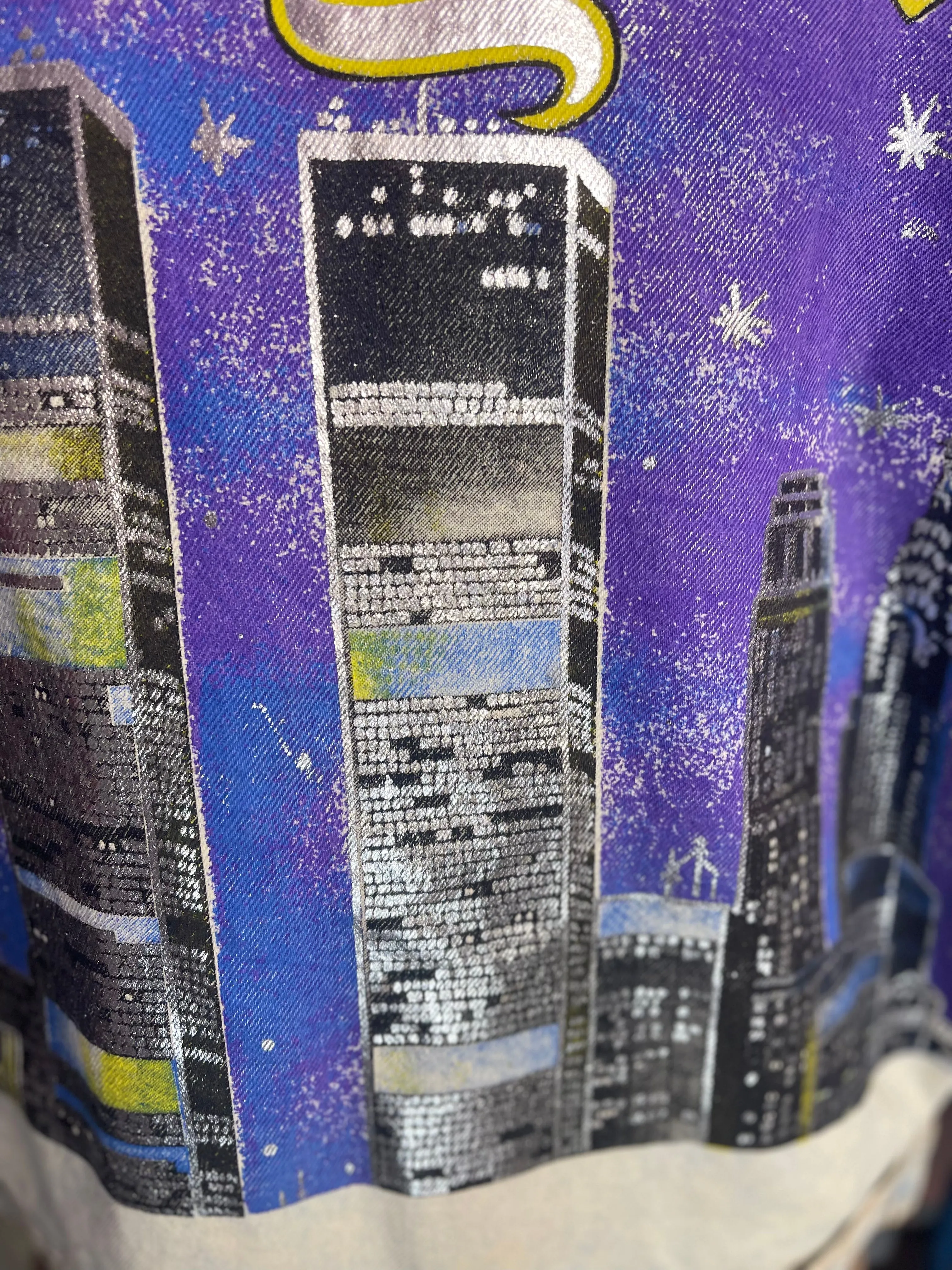 Vintage 80s Metallic Lettering New York Jacket