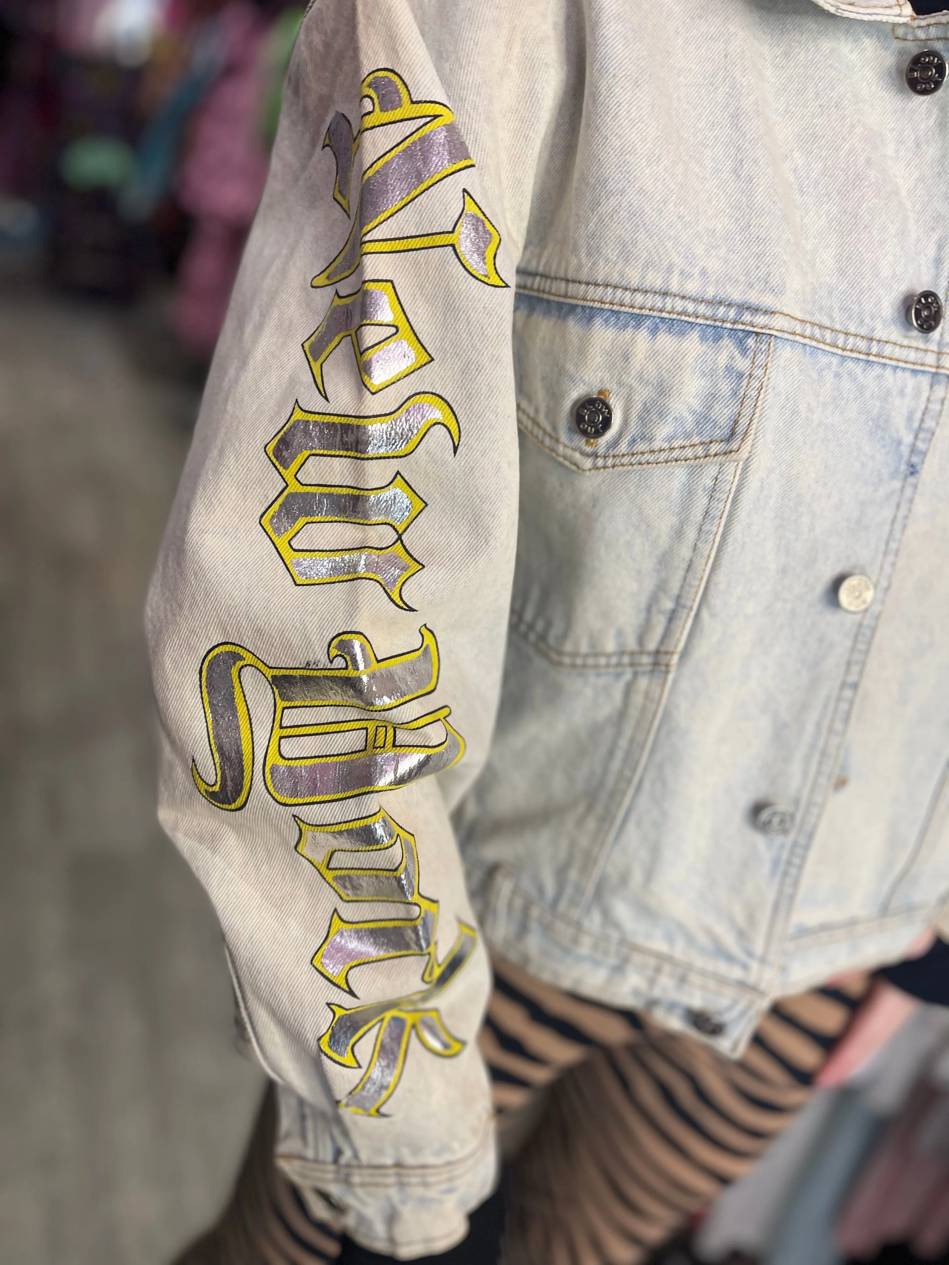 Vintage 80s Metallic Lettering New York Jacket