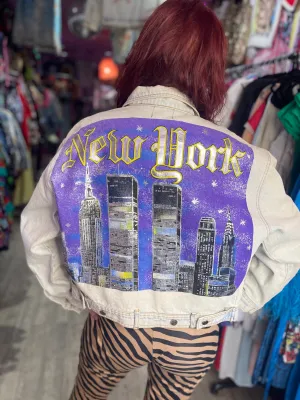 Vintage 80s Metallic Lettering New York Jacket